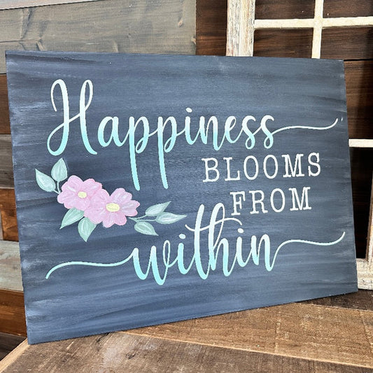 Happiness blooms from within- Rectangle