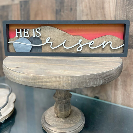 He is Risen layered sign