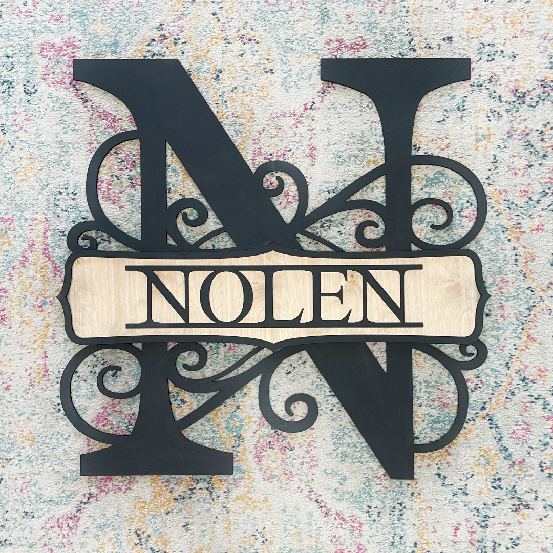 Split Letter Monogram- Personalized Name