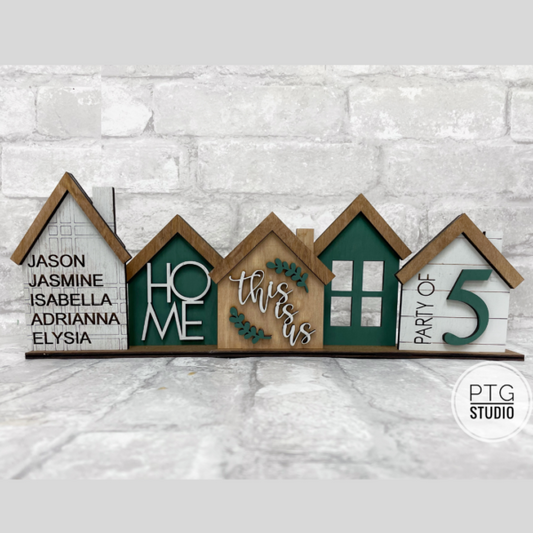 Standing Houses- Personalized