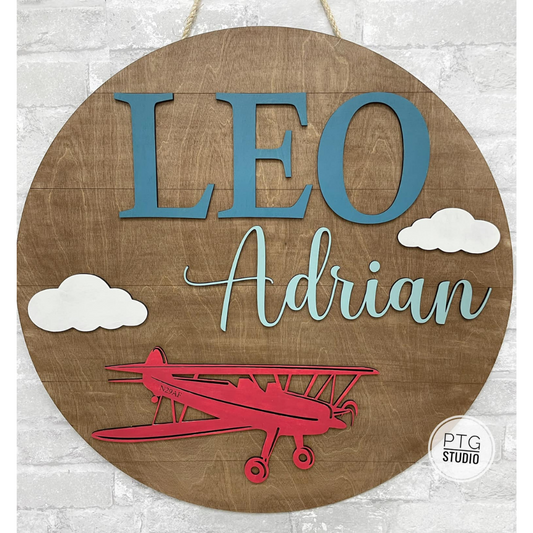 Airplane Personalized- Round