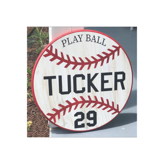 Baseball/Softball Personalized- Thick Round