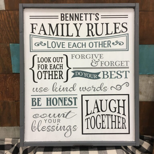 Family Rules- rectangle