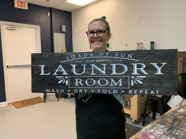 Loads of Fun Laundry Room- Large Plank