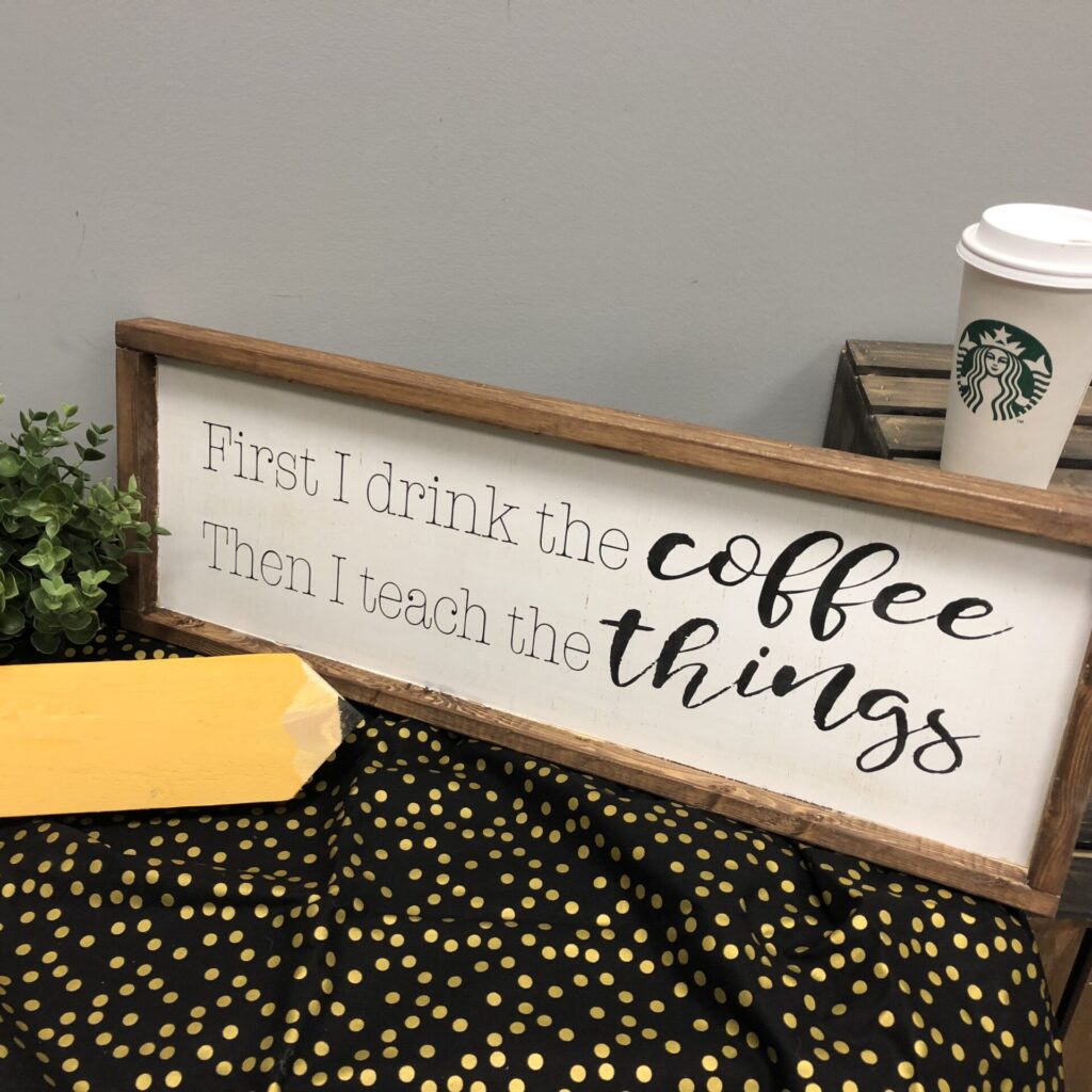 First I drink the coffee - Medium Plank