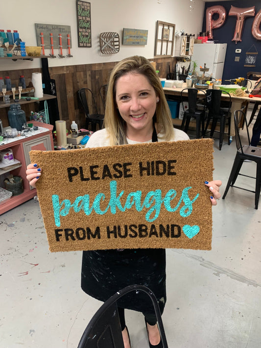 Please Hide Packages- Doormat