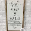fresh soap and water