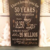 fifty year anniversary sign