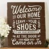 welcome to our home - shoes and worries
