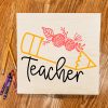 Teacher- pencil/flowers