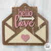 hello love envelope hanger