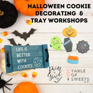 Tray and Halloween cookie making Workshop