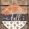 hello fall hanging leaves